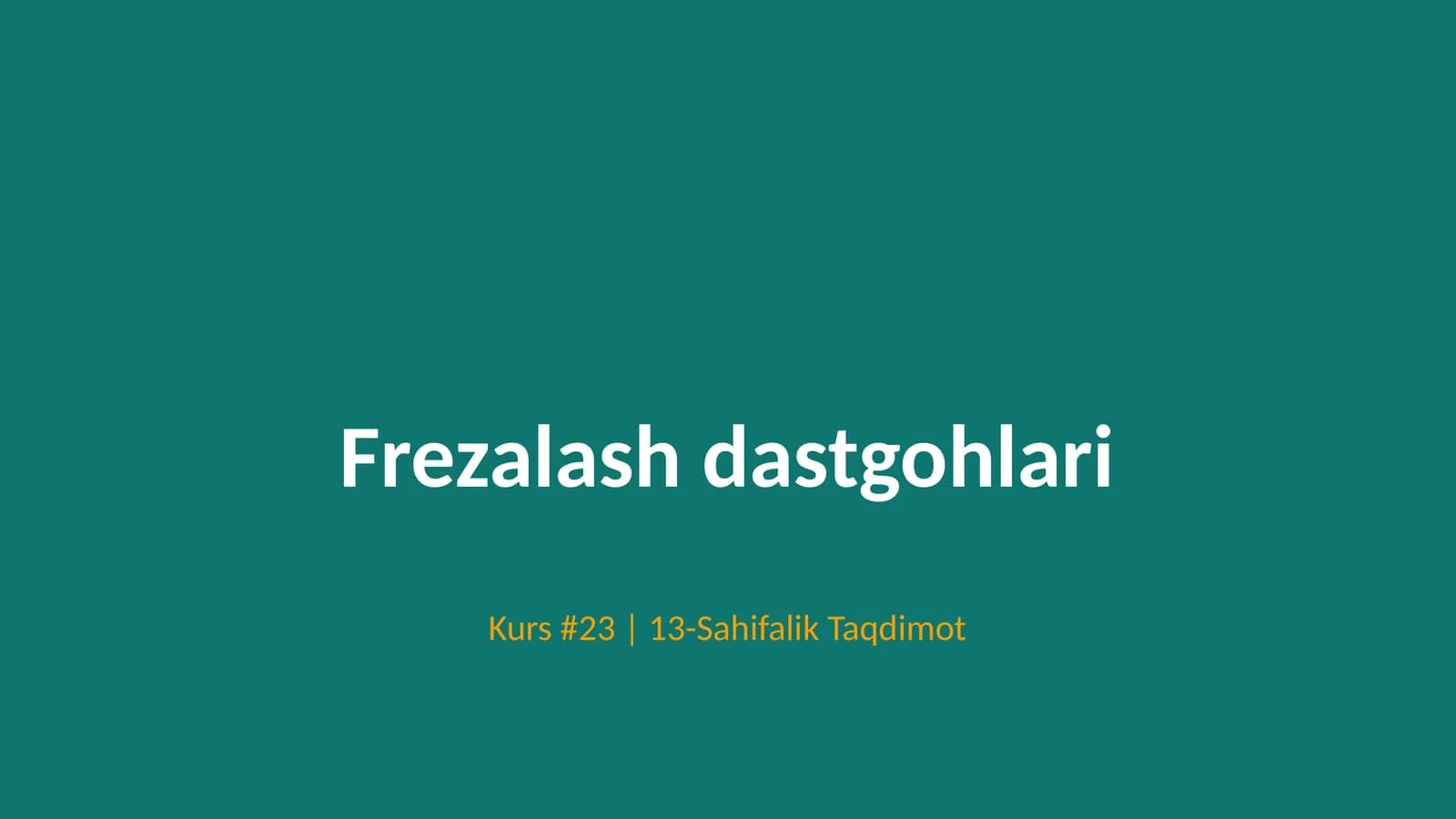 Frezalash dastgohlari