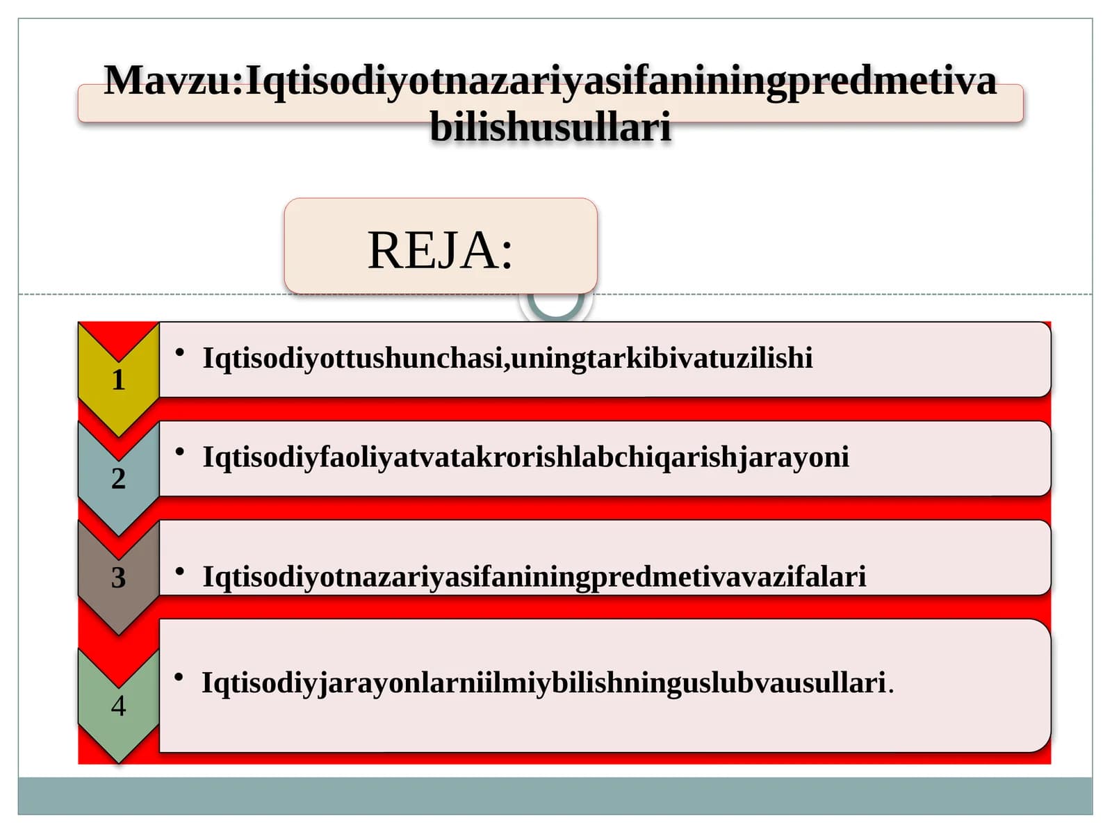 Iqtisodiyot turlari
