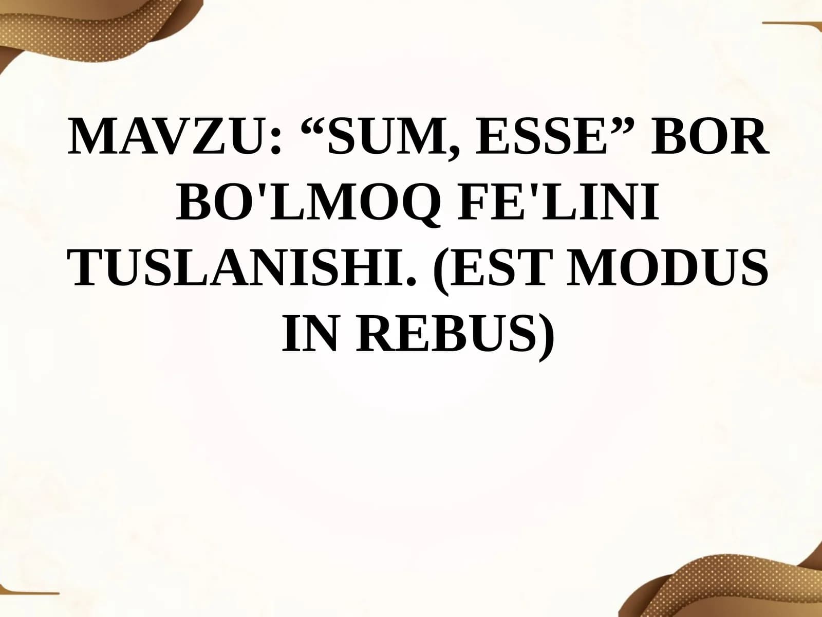 SUM, ESSE