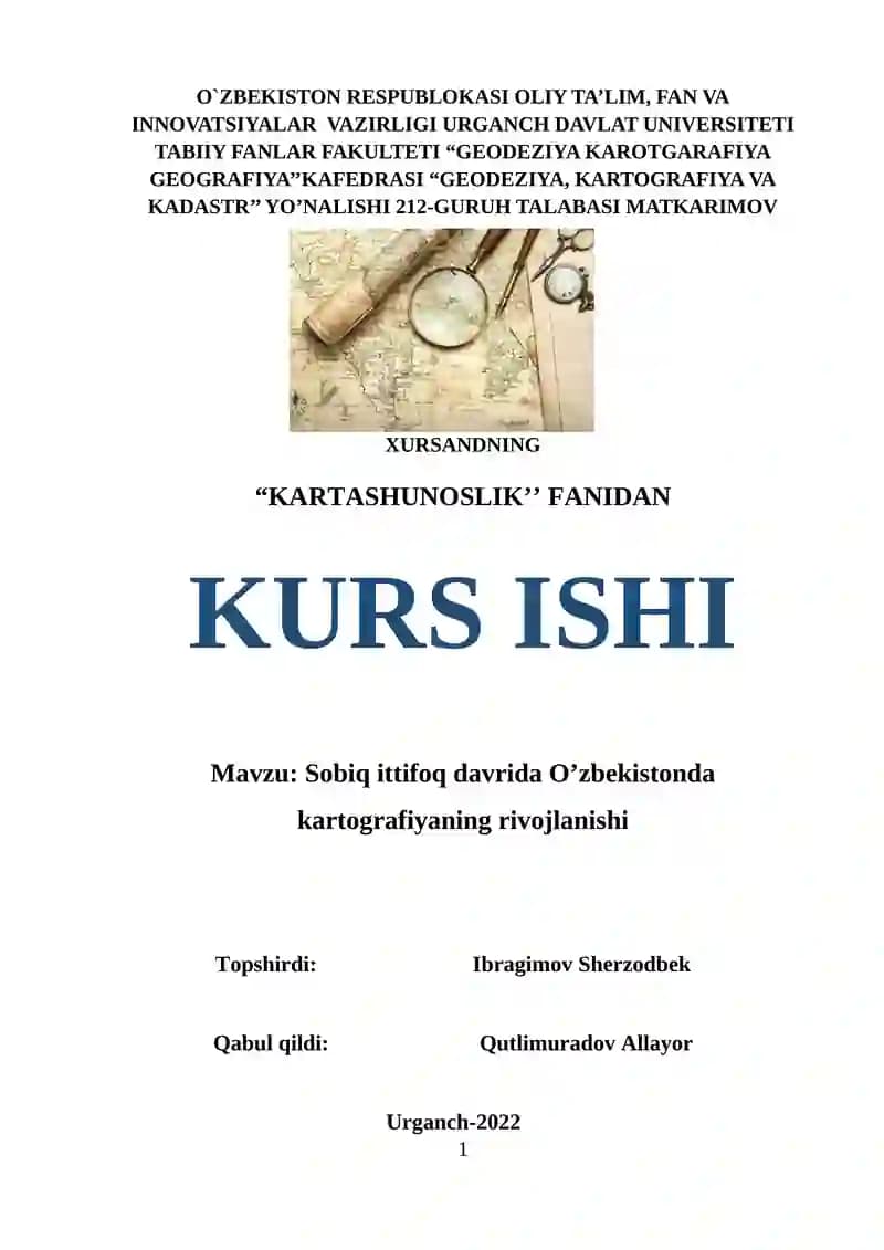 Kartografiyaning rivojlanishi