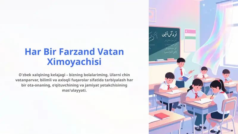 Har Bir Farzand Vatan Ximoyachisi