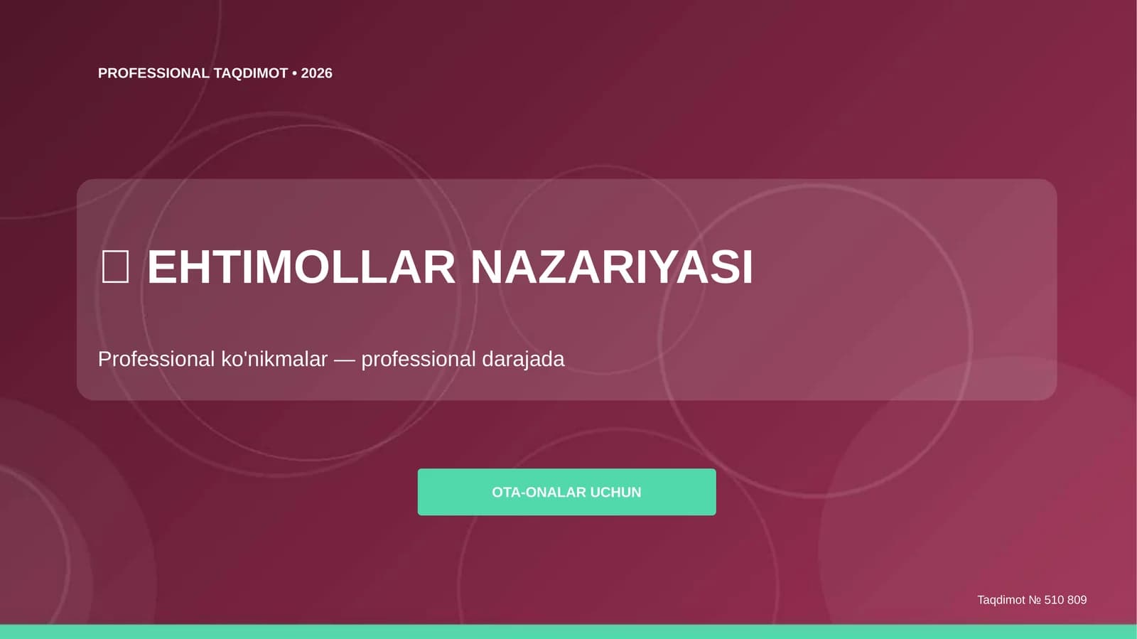 EHTIMOLLAR NAZARIYASI