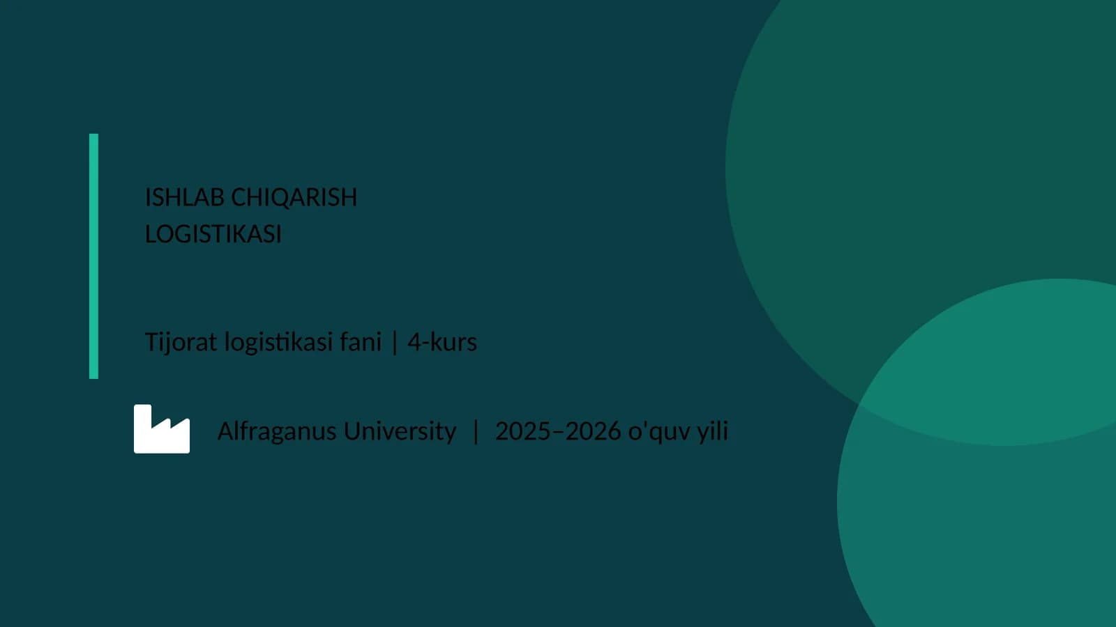Ishlab chiqarish logistikasi
