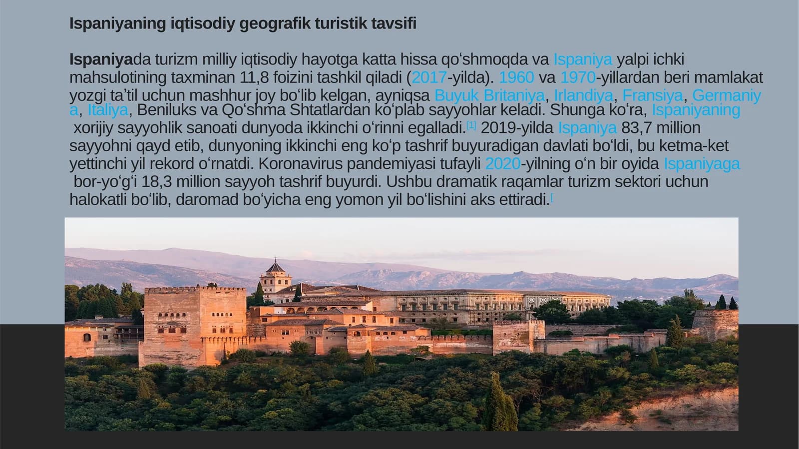 Ispaniya va uning iqtisodiy geografiyasi