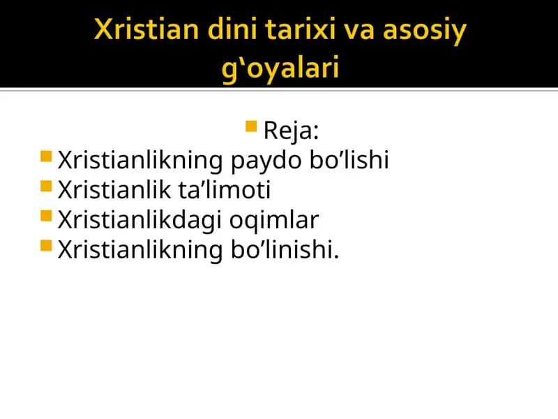 Xristianlikning paydo bo’lishi