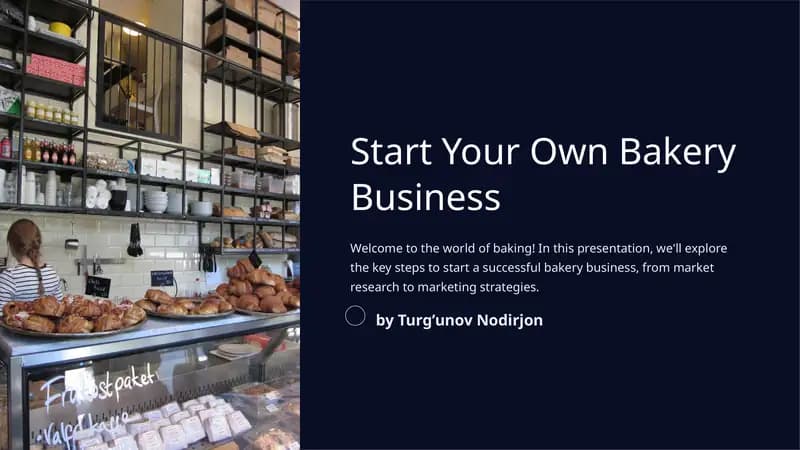 Start Your Own Bakery Business