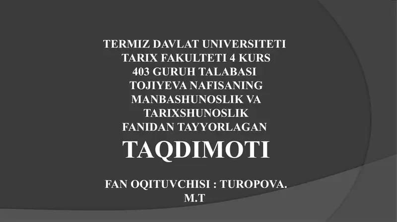 **TARIX FAZILATLARI**