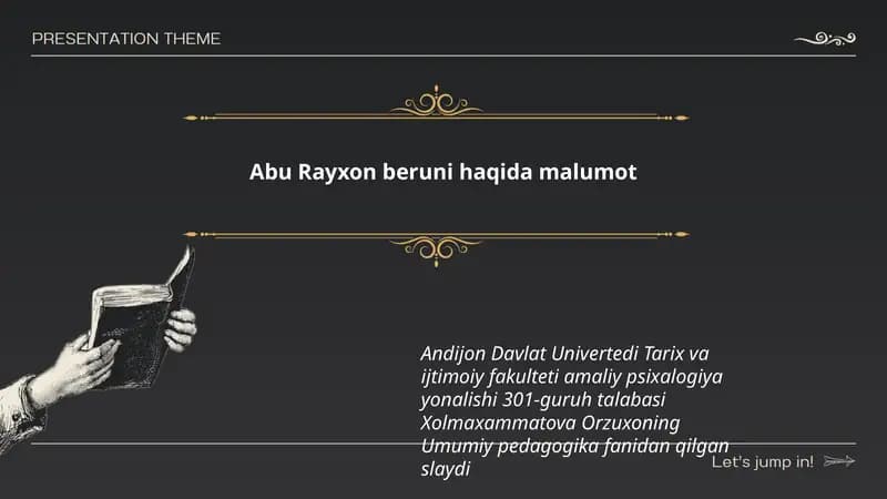 Abu Rayxon beruni haqida malumot