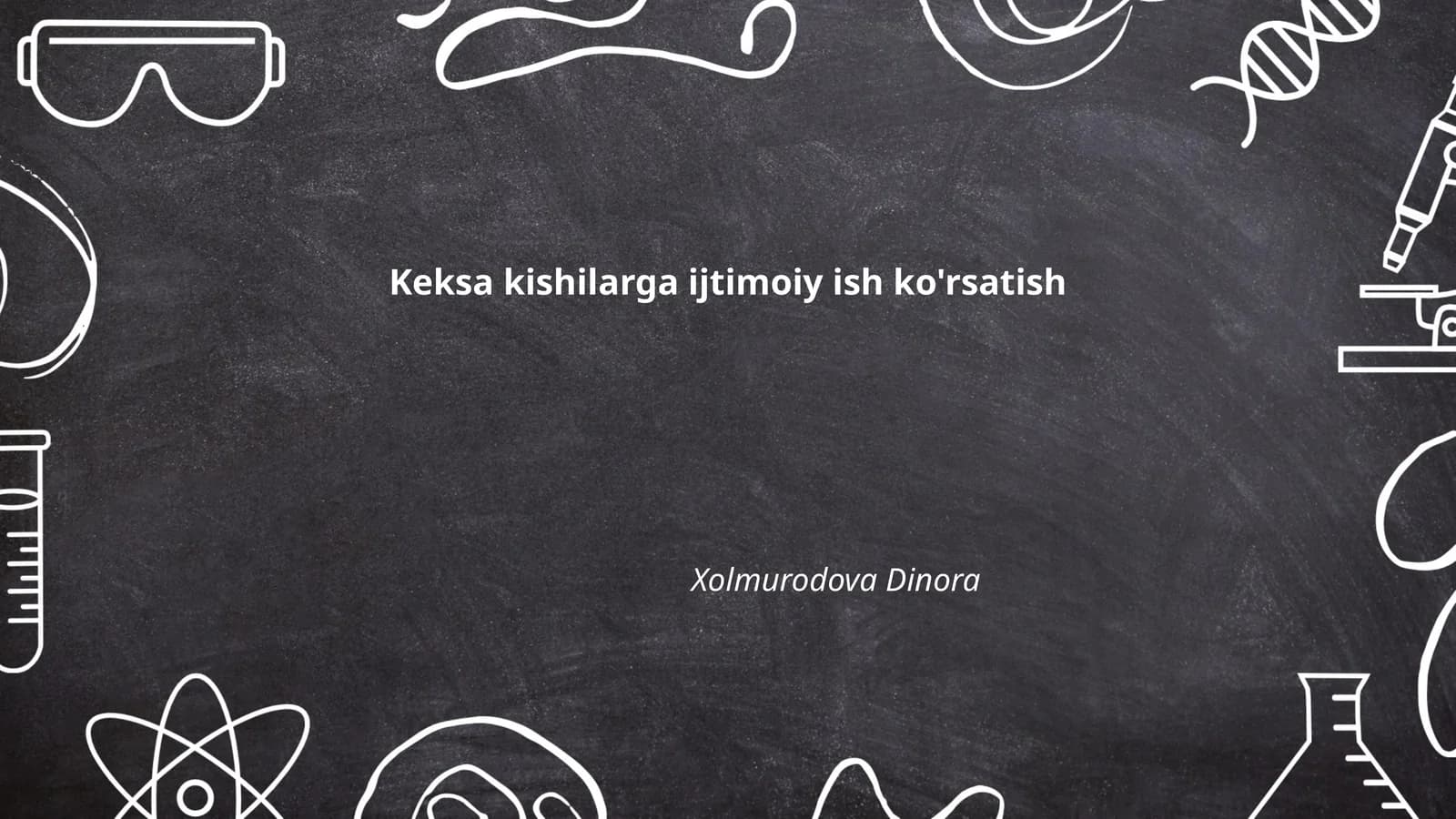 Keksa kishilarga ijtimoiy ish ko'rsatish