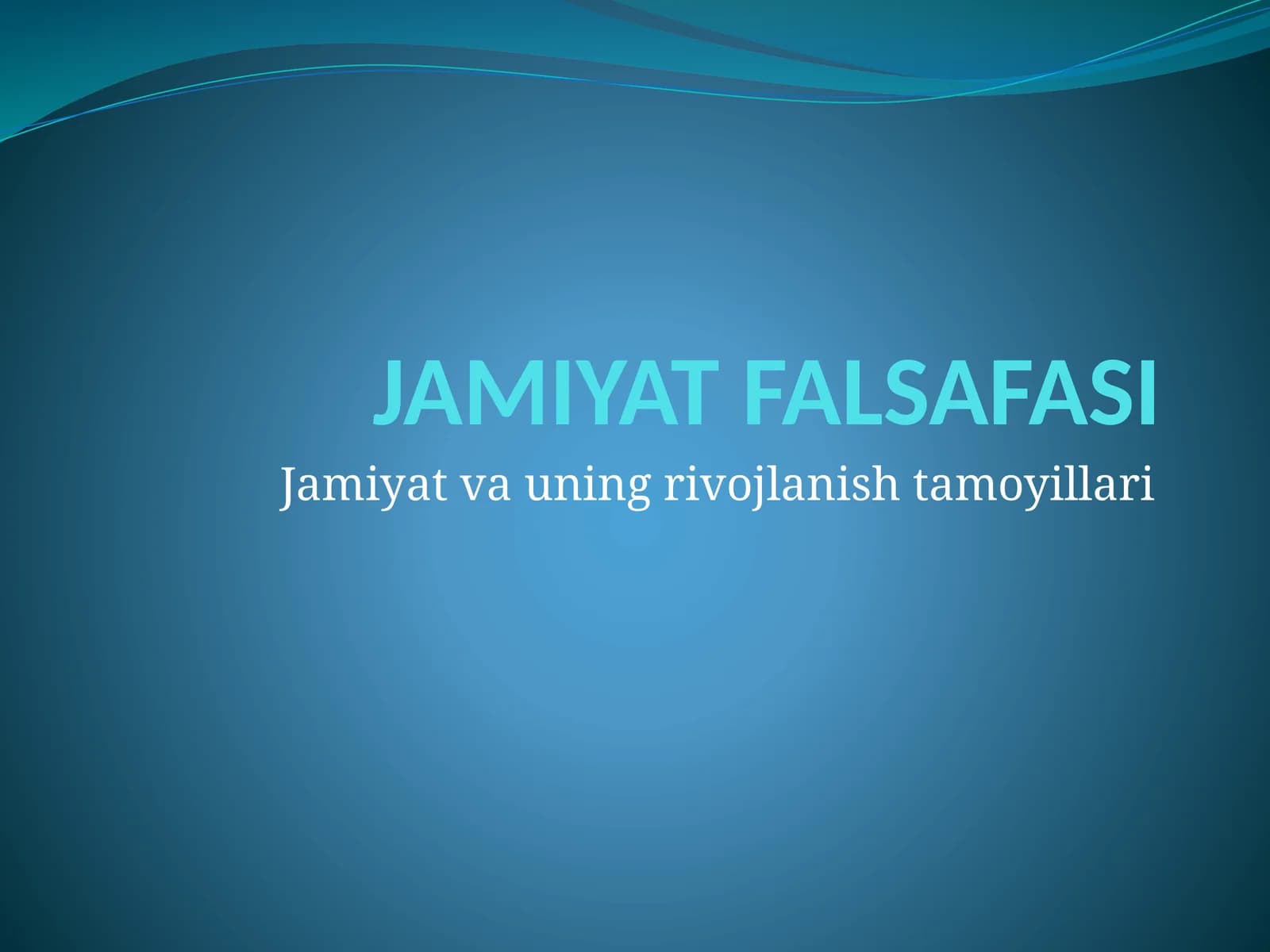 JAMIYAT FALSAFASI