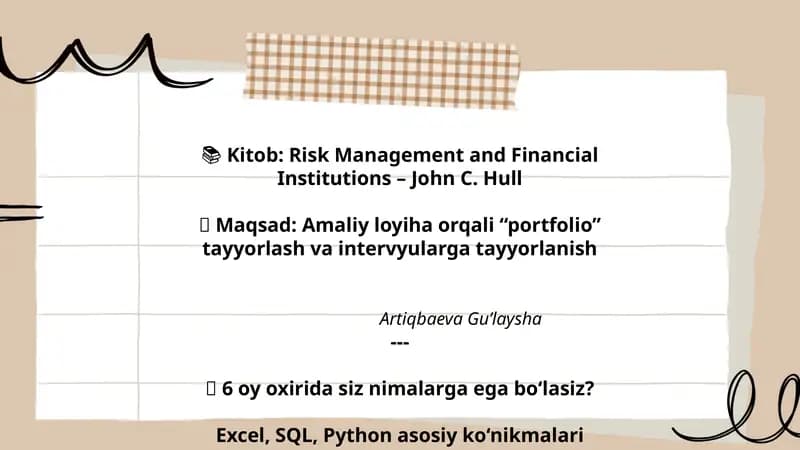Risk Management and Financial Institutions