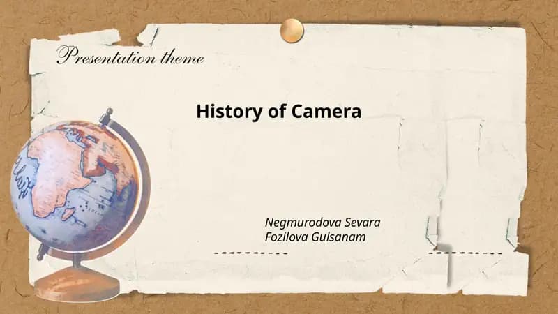 History of Camera