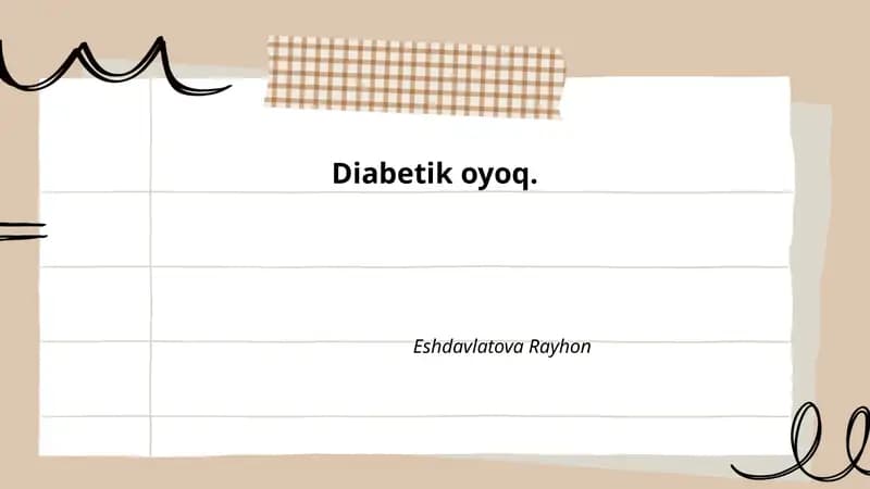 Diabetik oyoq