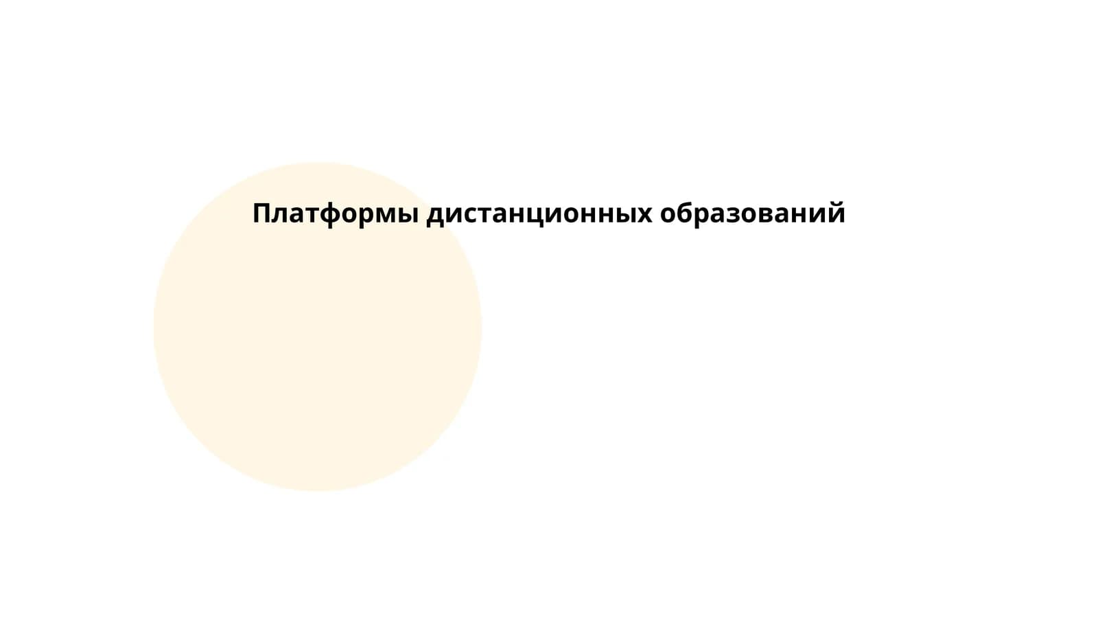 Платформы дистанционных образований