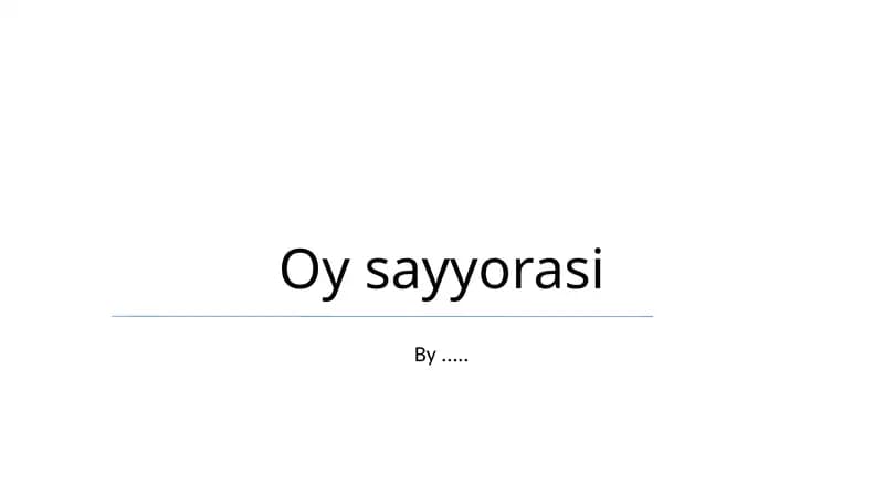 Oy sayyorasi