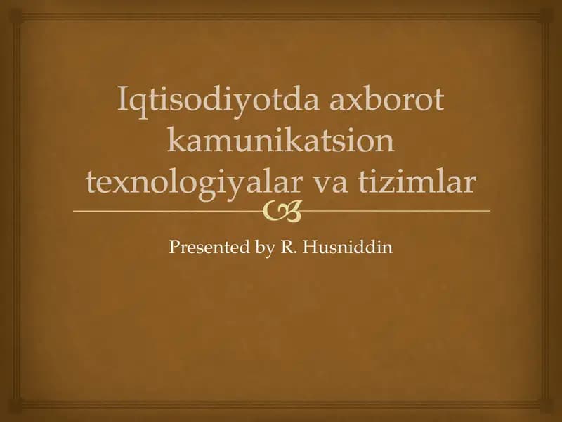 axborot kommunikatsion texnologiyalari