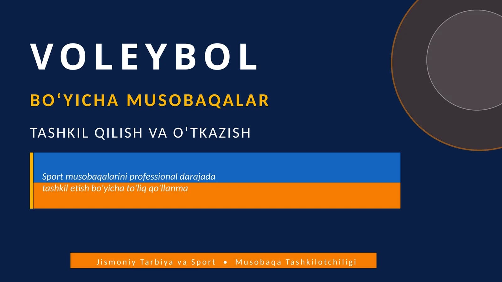 Voleybol musobaqalarini tashkillash