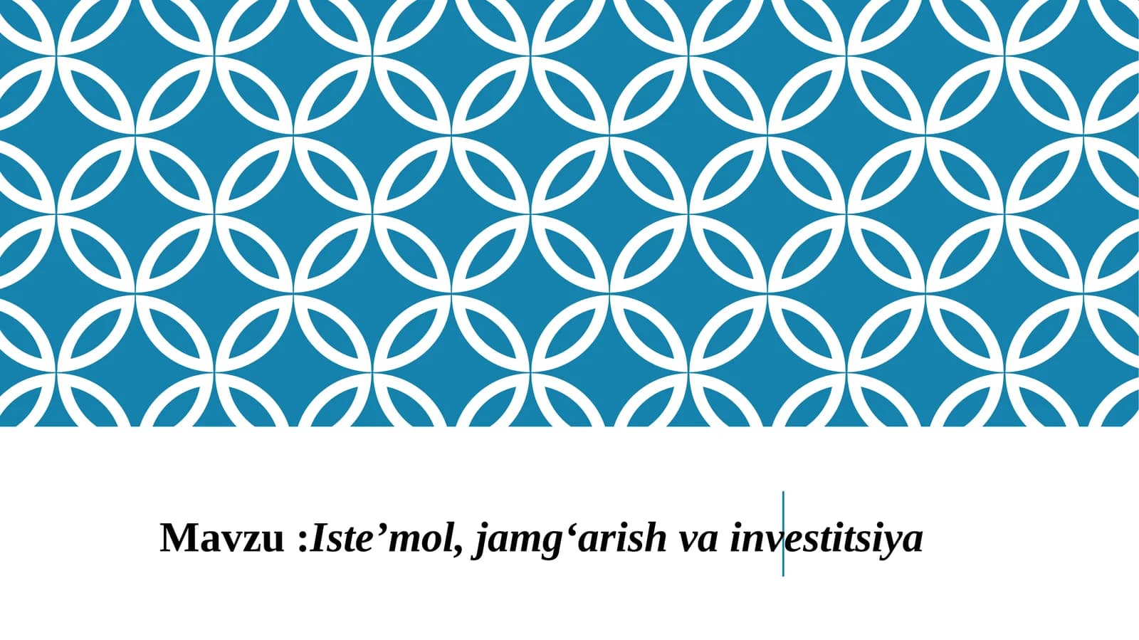 Iste’mol, jamg‘arish va investitsiya