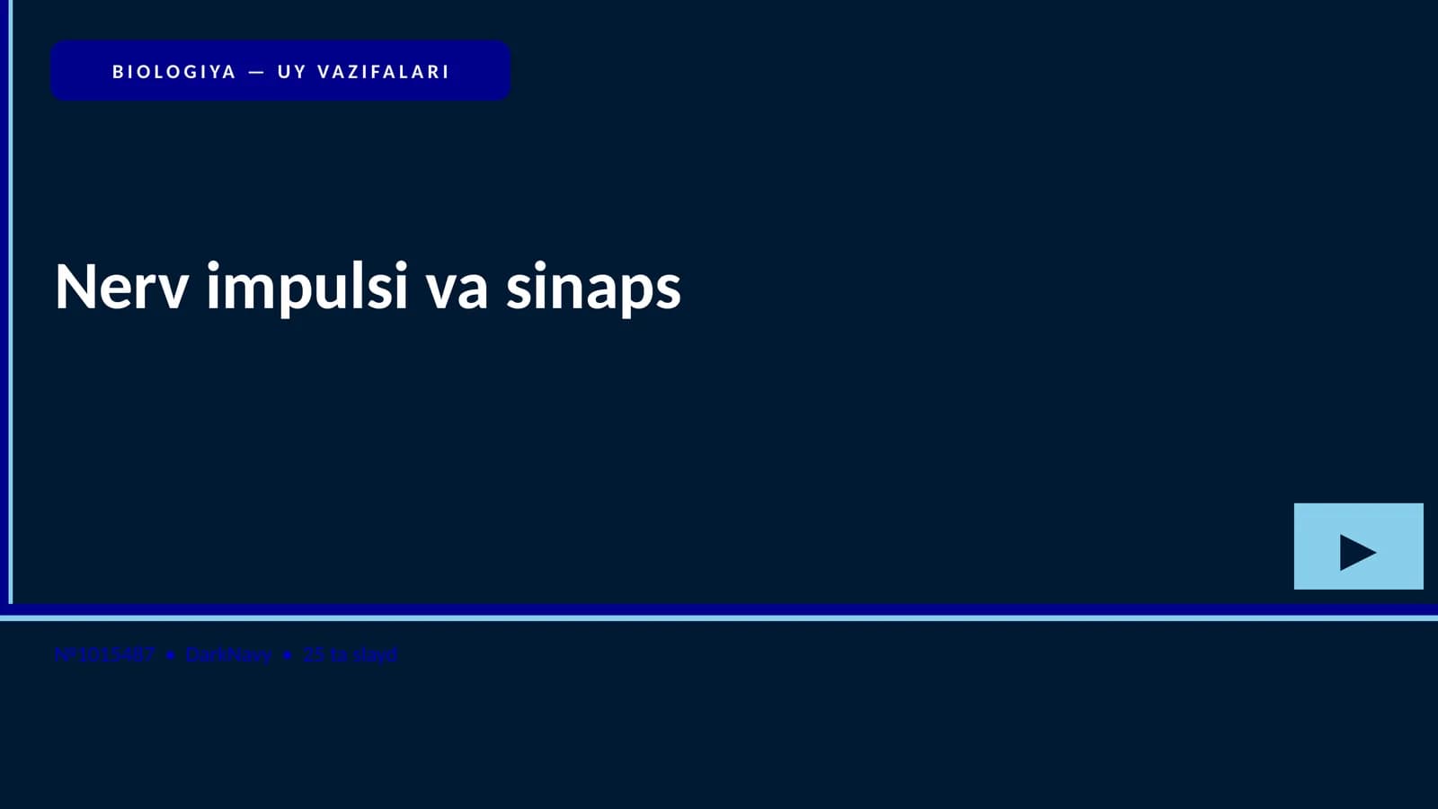 Nerv impulsi va sinaps
