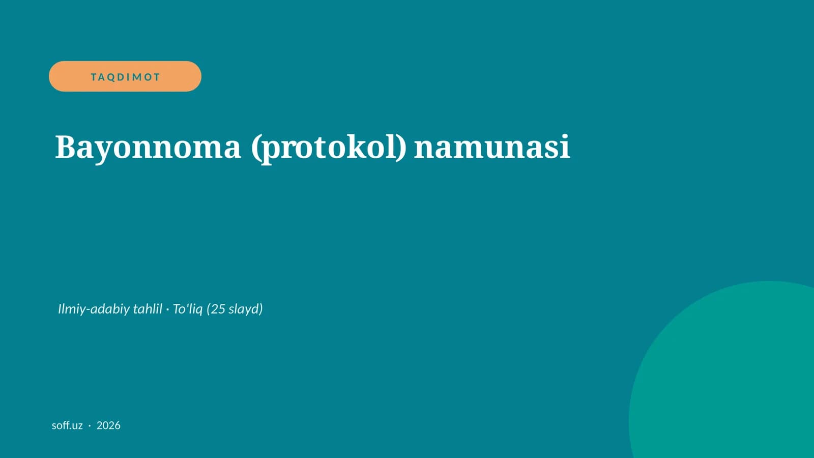 Bayonnoma (protokol) namunasi