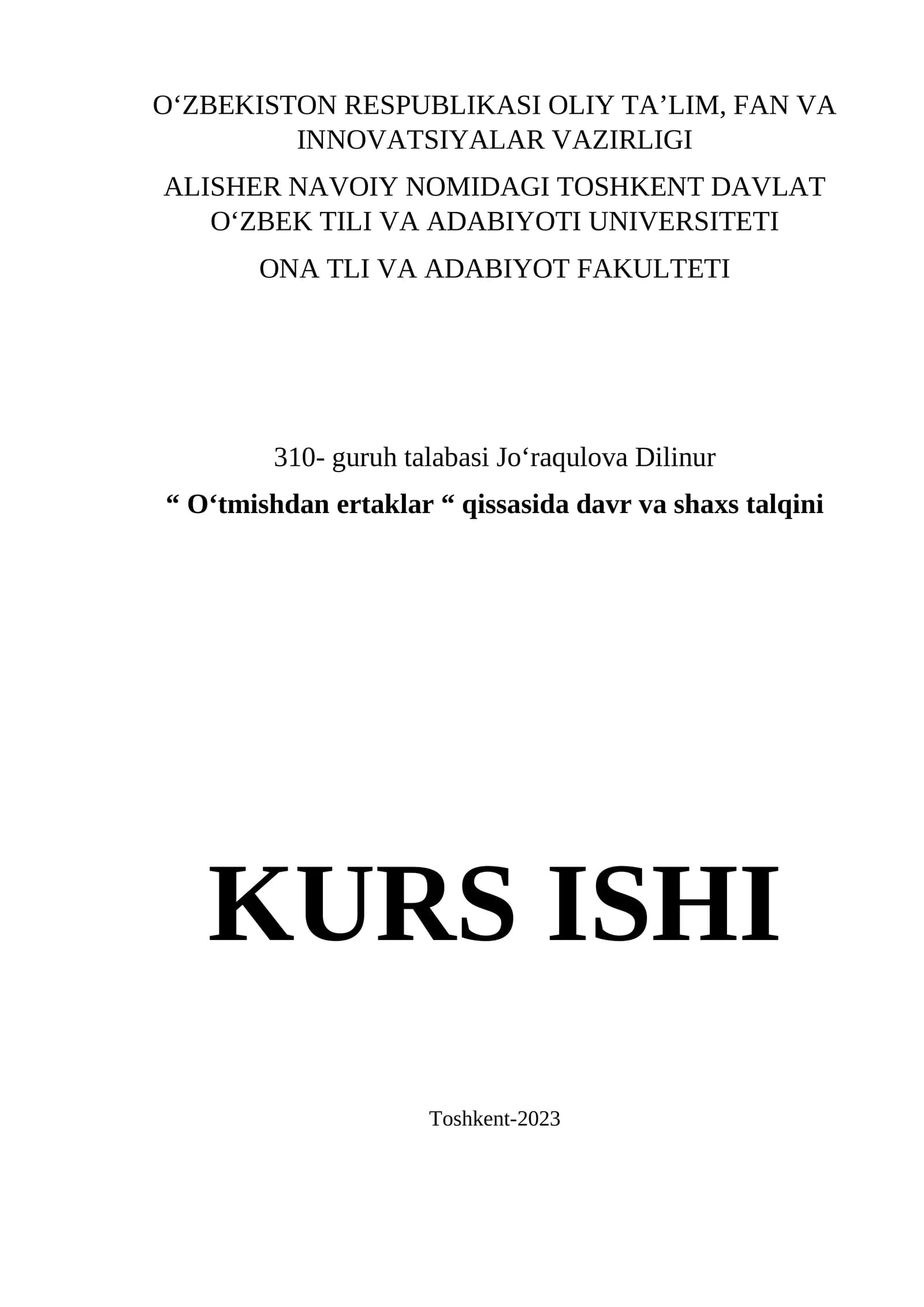 O'tmishdan ertaklar