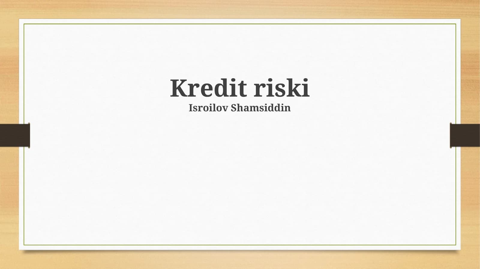 Kredit riski
