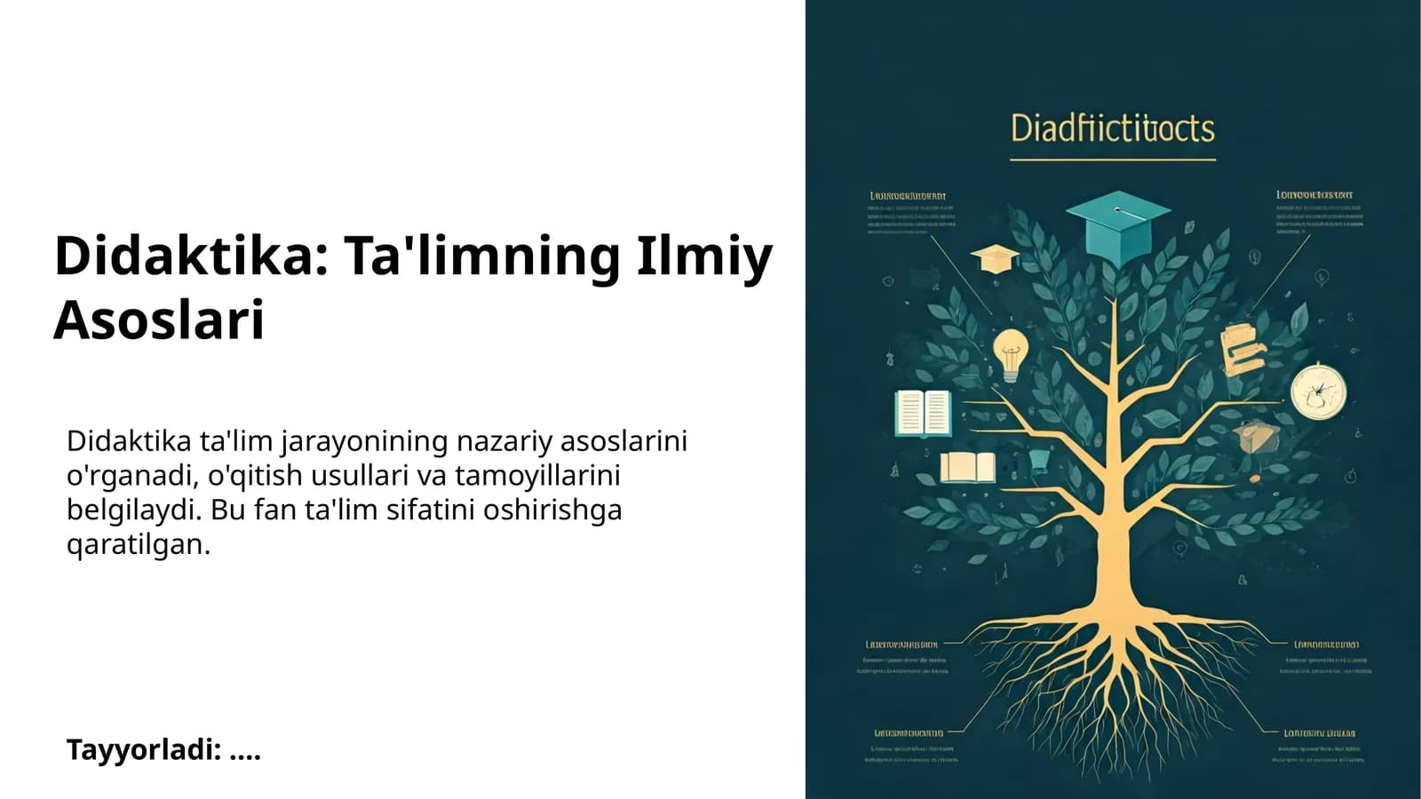 Ta'limning Ilmiy Asoslari
