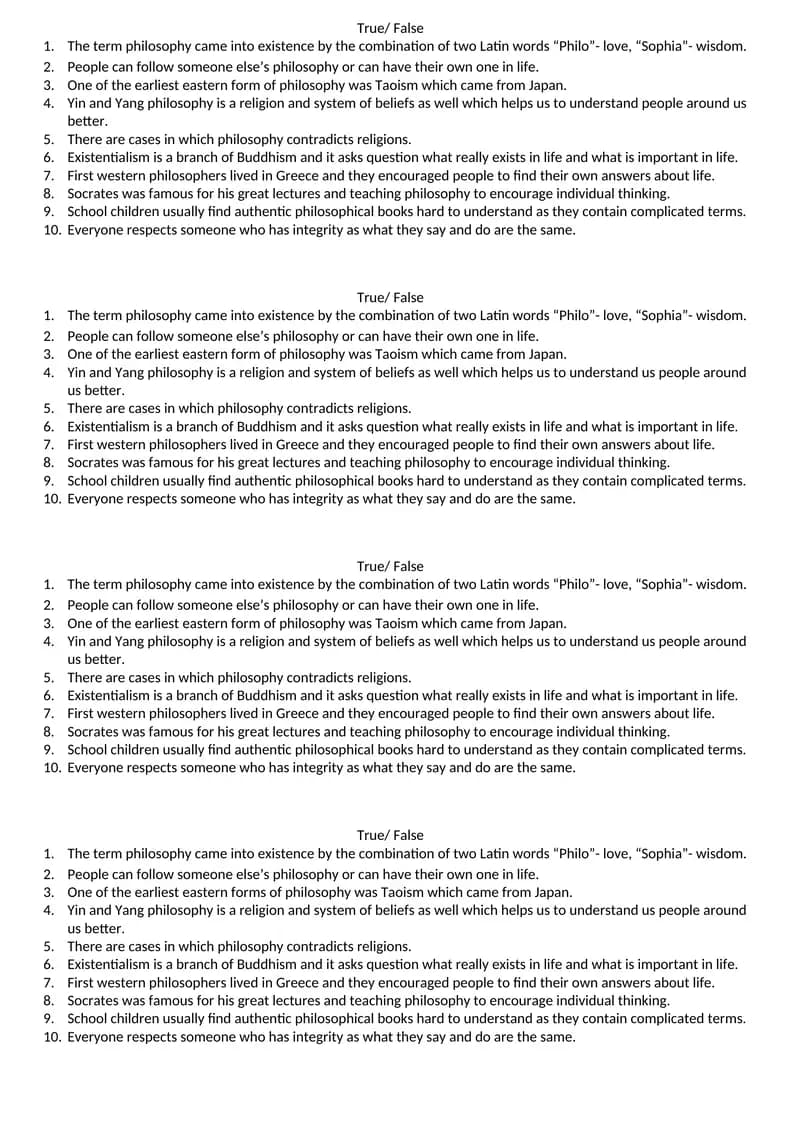Philosophy Concepts