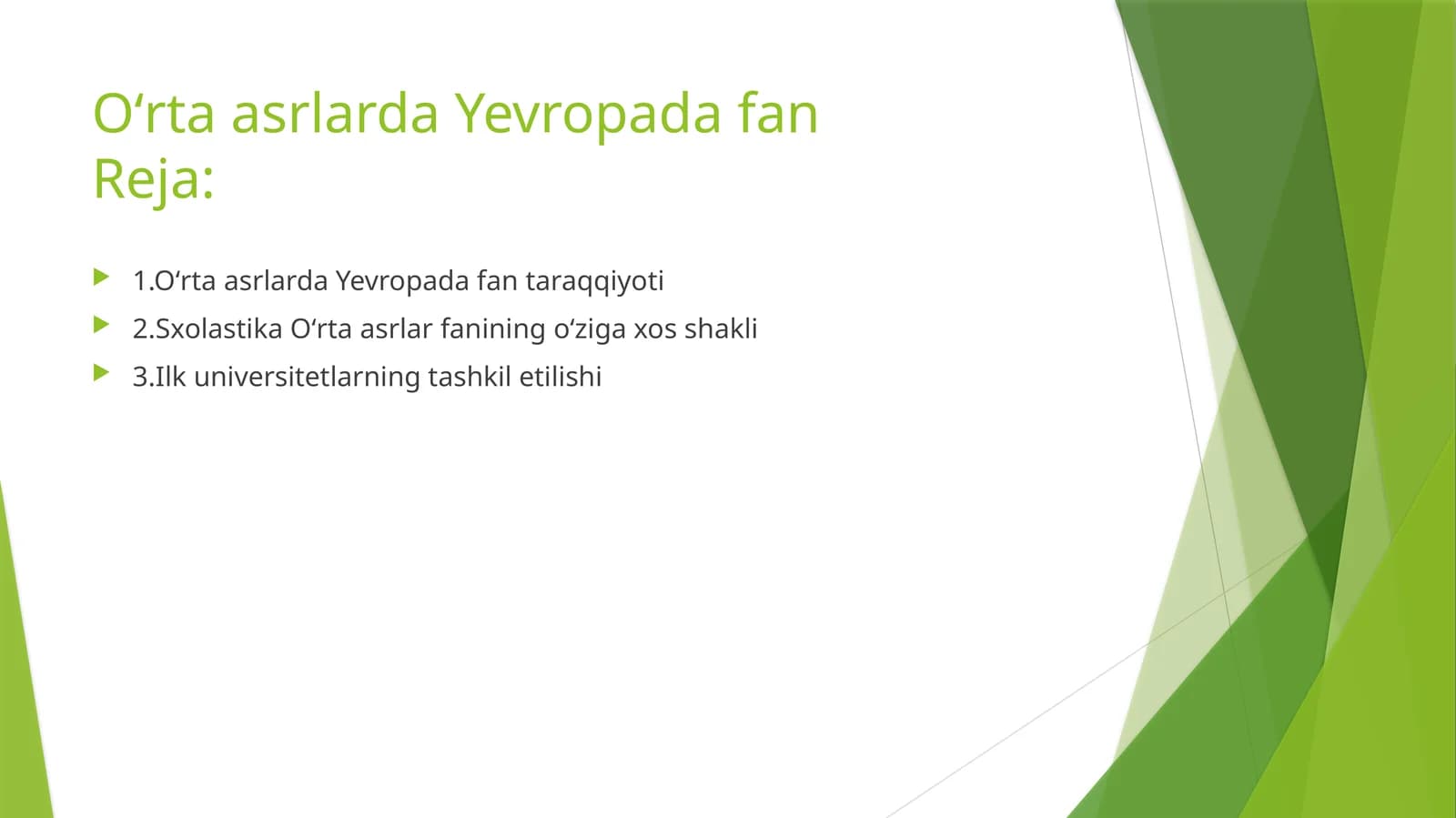 Oʻrta asrlarda Yevropada fan