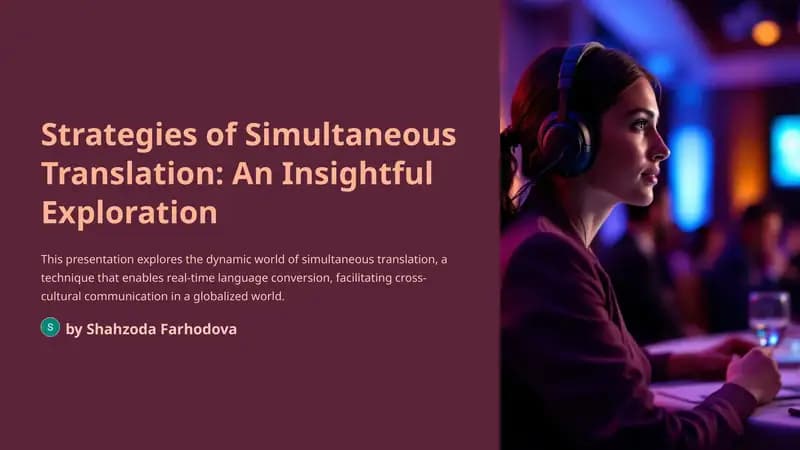 Strategies of Simultaneous Translation