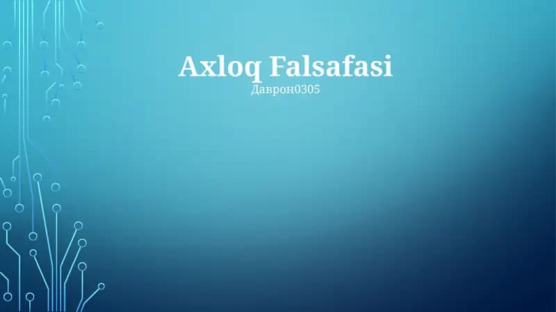 Axloq Falsafasi