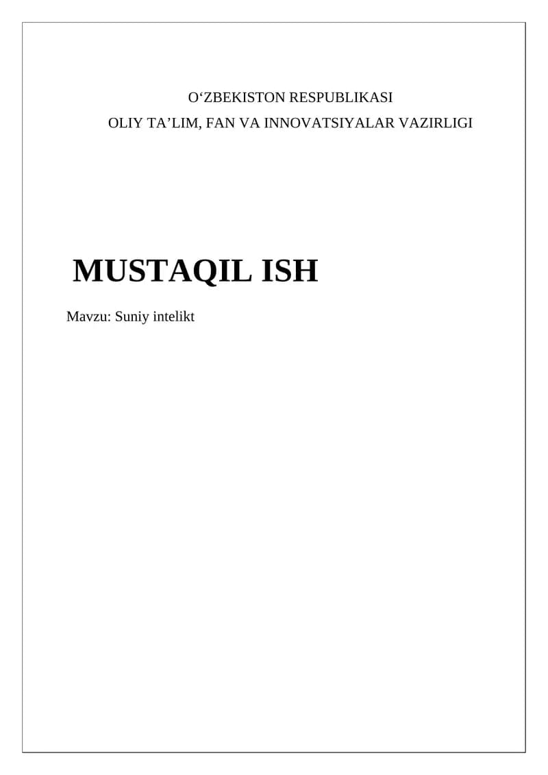Suniy intellekt