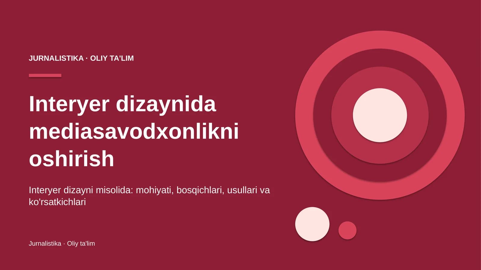 Interyer dizaynida mediasavodxonlikni oshirish