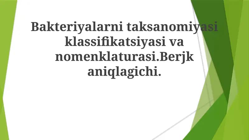 Bergey qo'llanmasi