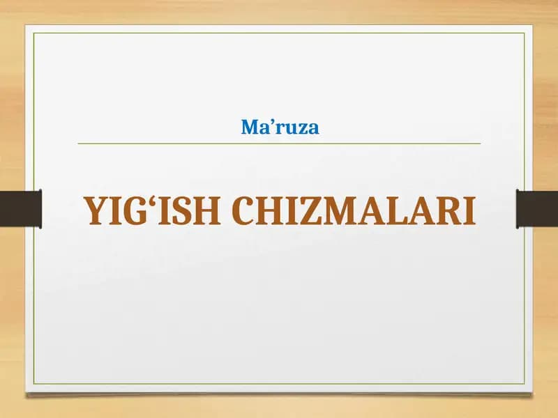 Yig'ish chizmalari
