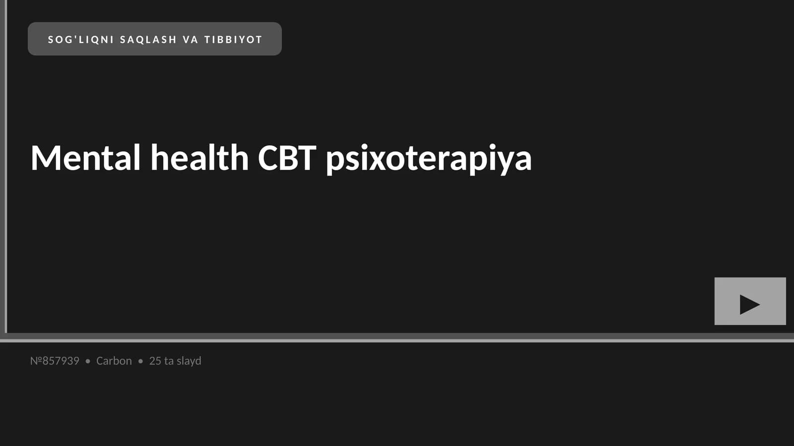 Mental health CBT psixoterapiya