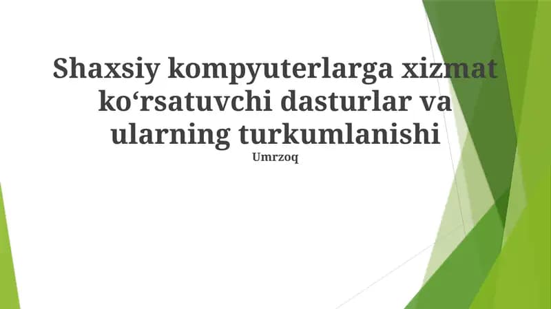 Shaxsiy kompyuter dasturlari