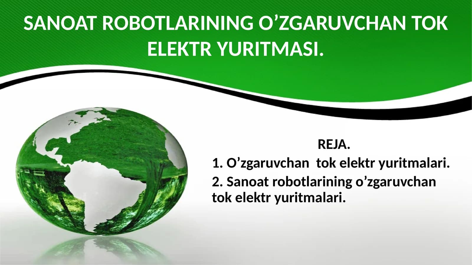 O’zgaruchan tokli komplekt elektr yuritma