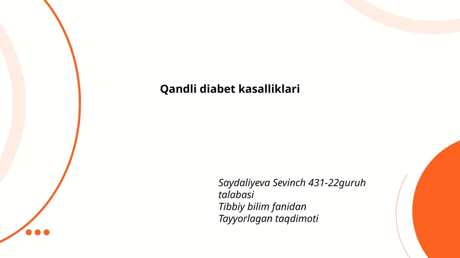 Qandli diabet kasalliklari
