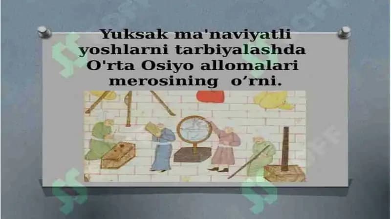 Yuksak ma'naviyatli yoshlarni tarbiyalash