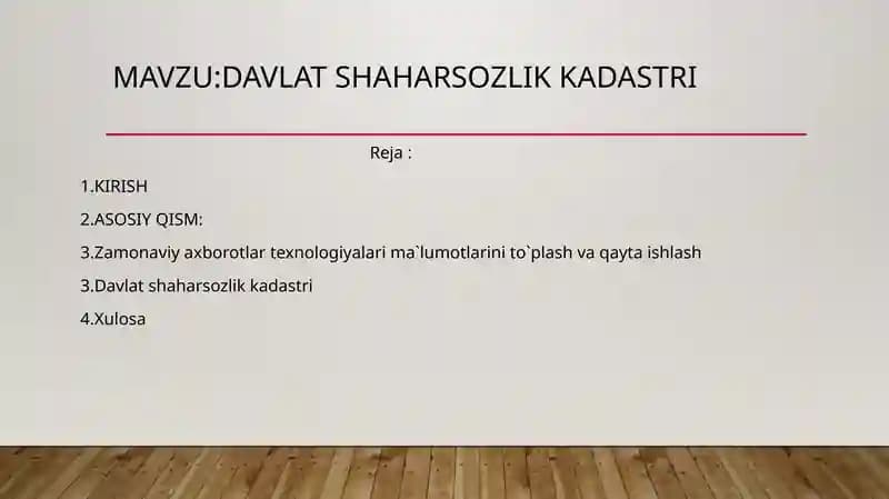 Davlat shaharsozlik kadastri