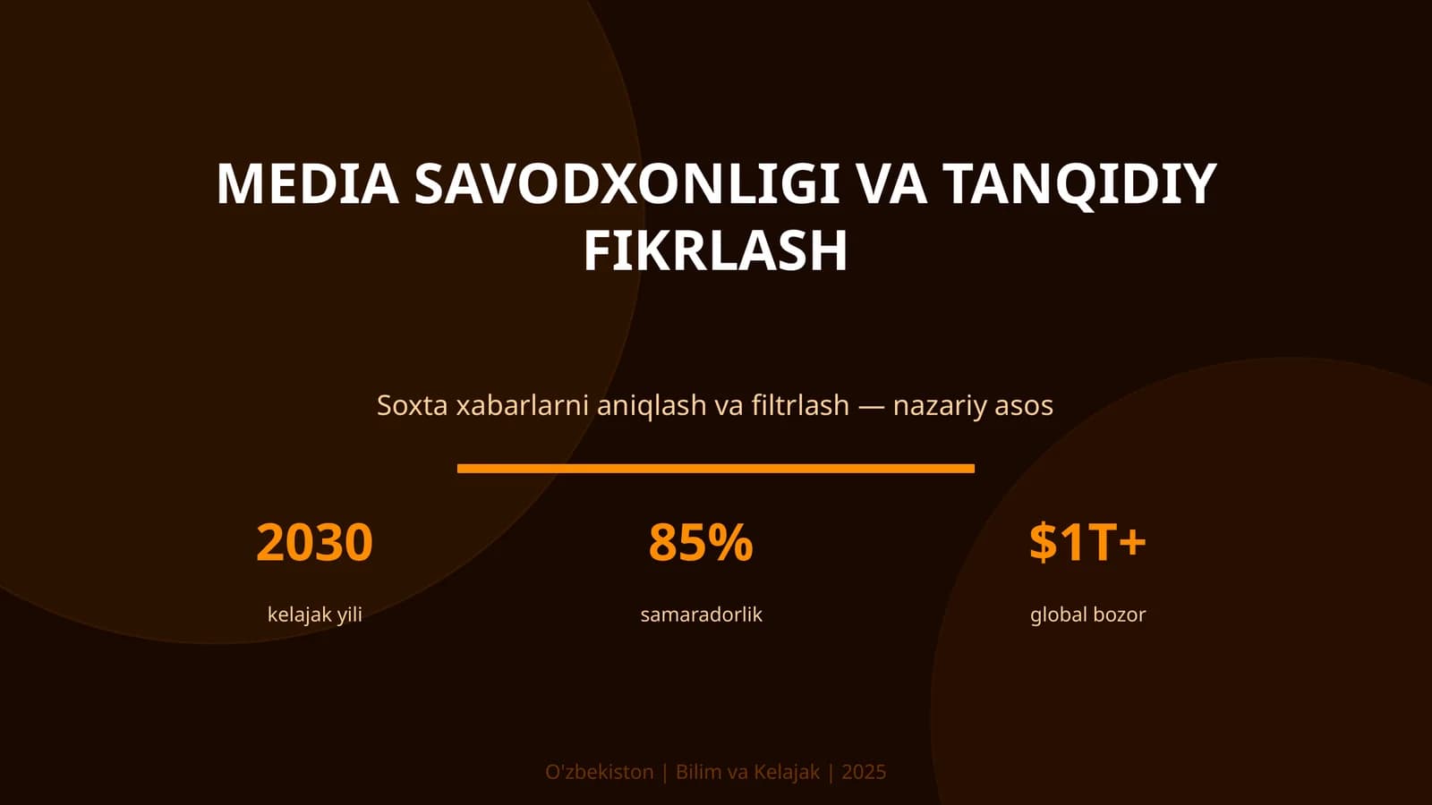 MEDIA SAVODXONLIGI VA TANQIDIY FIKRLASH