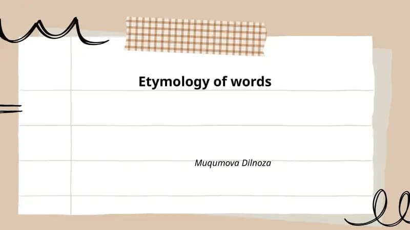 Etymology of words