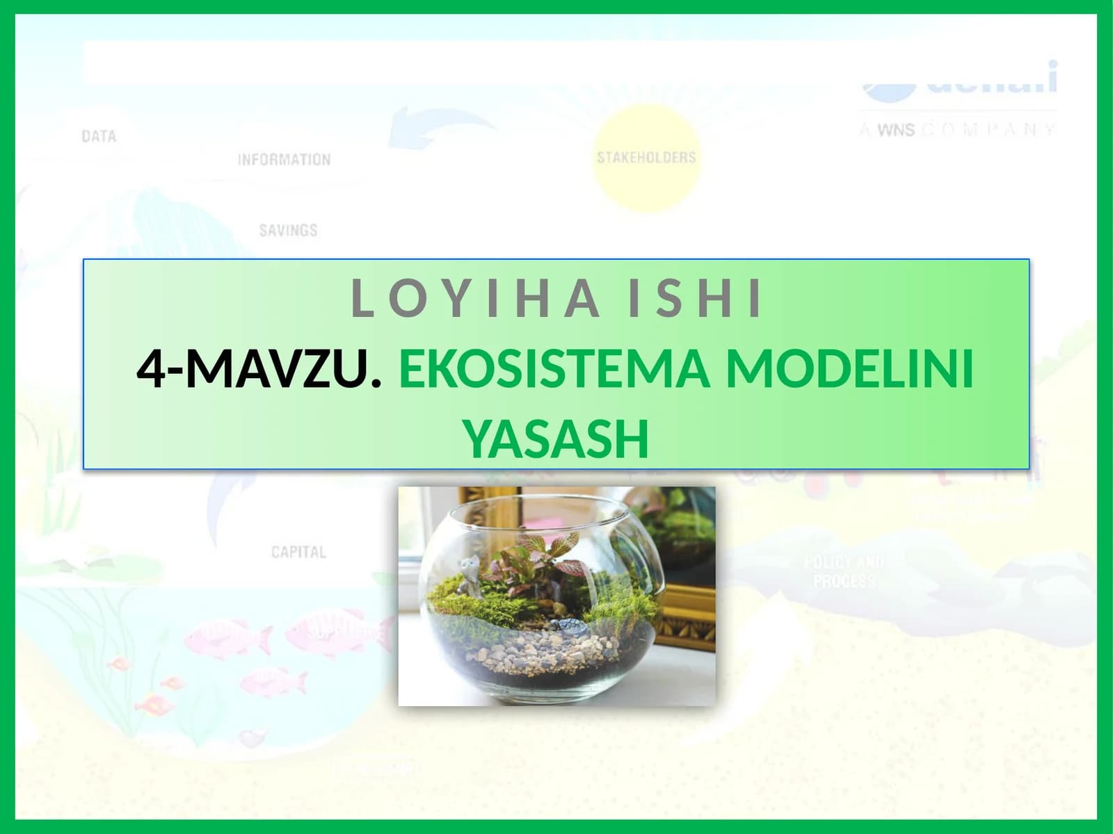 Ekosistema modelini yasash