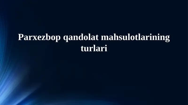 Shokolad mahsulotlari