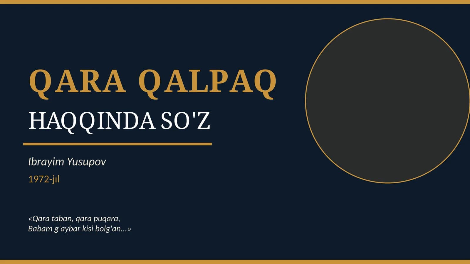 I.Yusupovtin Qaraqalpaq haqqinda soz poemasi