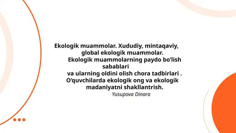 Ekologik muammolar