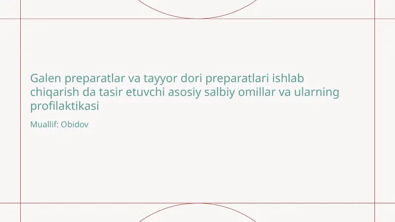 Galen va Dori Preparatlari