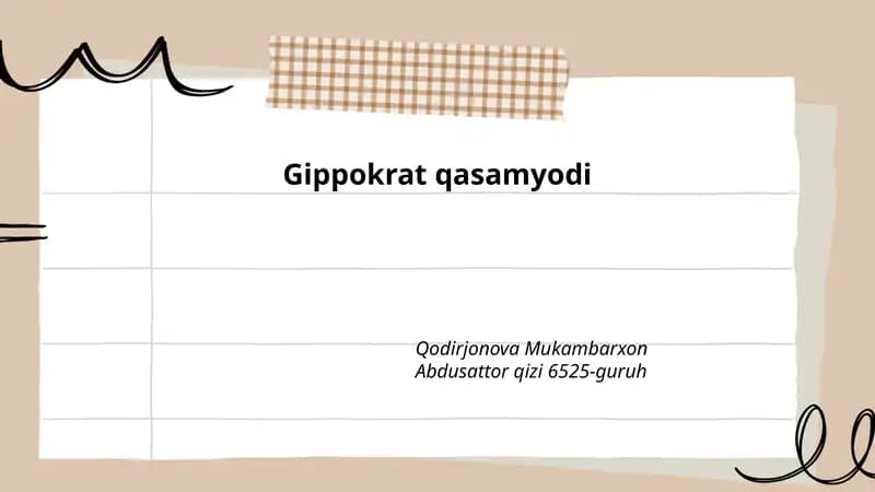 Gippokrat qasamyodi