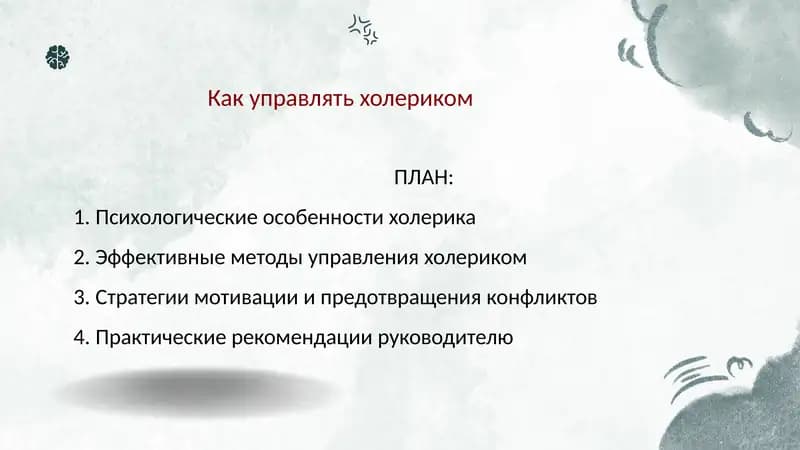 Как управлять холериком
